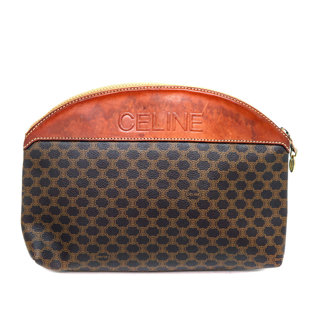 Celine Pattern Pouch Brown Macadam - image 1